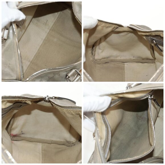 GUCCI GG Implementation Boston Bag PVC 2way Silver - Picture 15 of 16